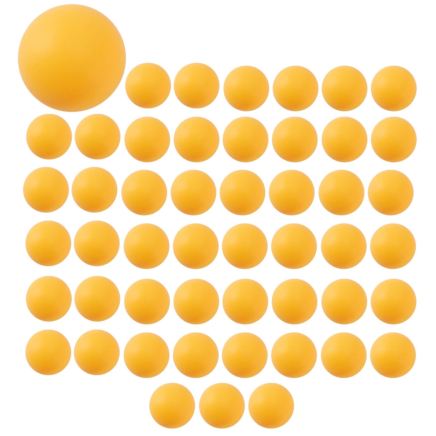 Paquete de 50 Pelotas de Ping-Pong de Primera Calidad Pelota de Mesa de Entrenamiento Avanzado Bolas Sin Costura Duraderas y Livianas Naranja
