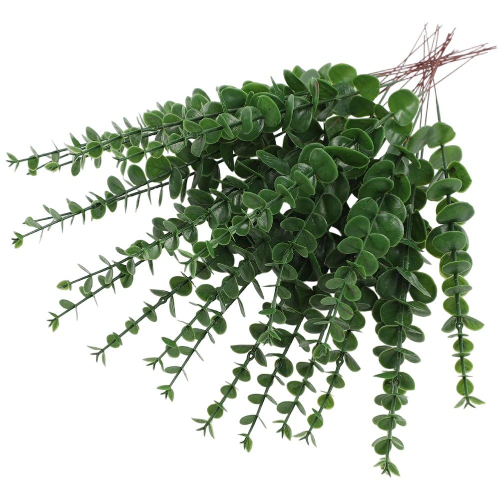 Sslvya 60pcs Artificial Eucalyptus Branches False Greenery Bouquet Realistic Fake Plants for Indoor Outdoor Home Garden Decor