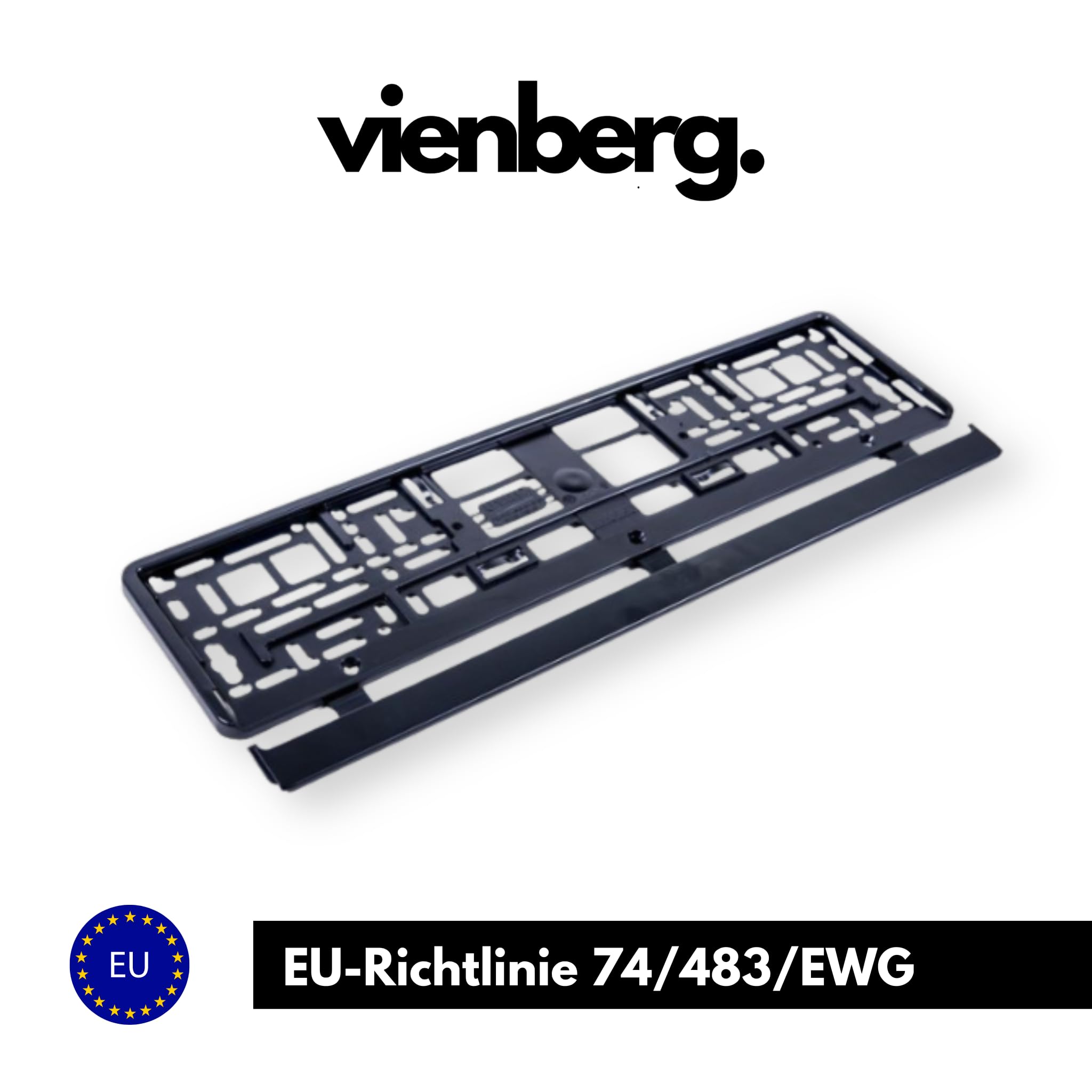 Vienberg Kennzeichenhalter 2 Stück - 53x13cm Für Alle PKWs EU Norm