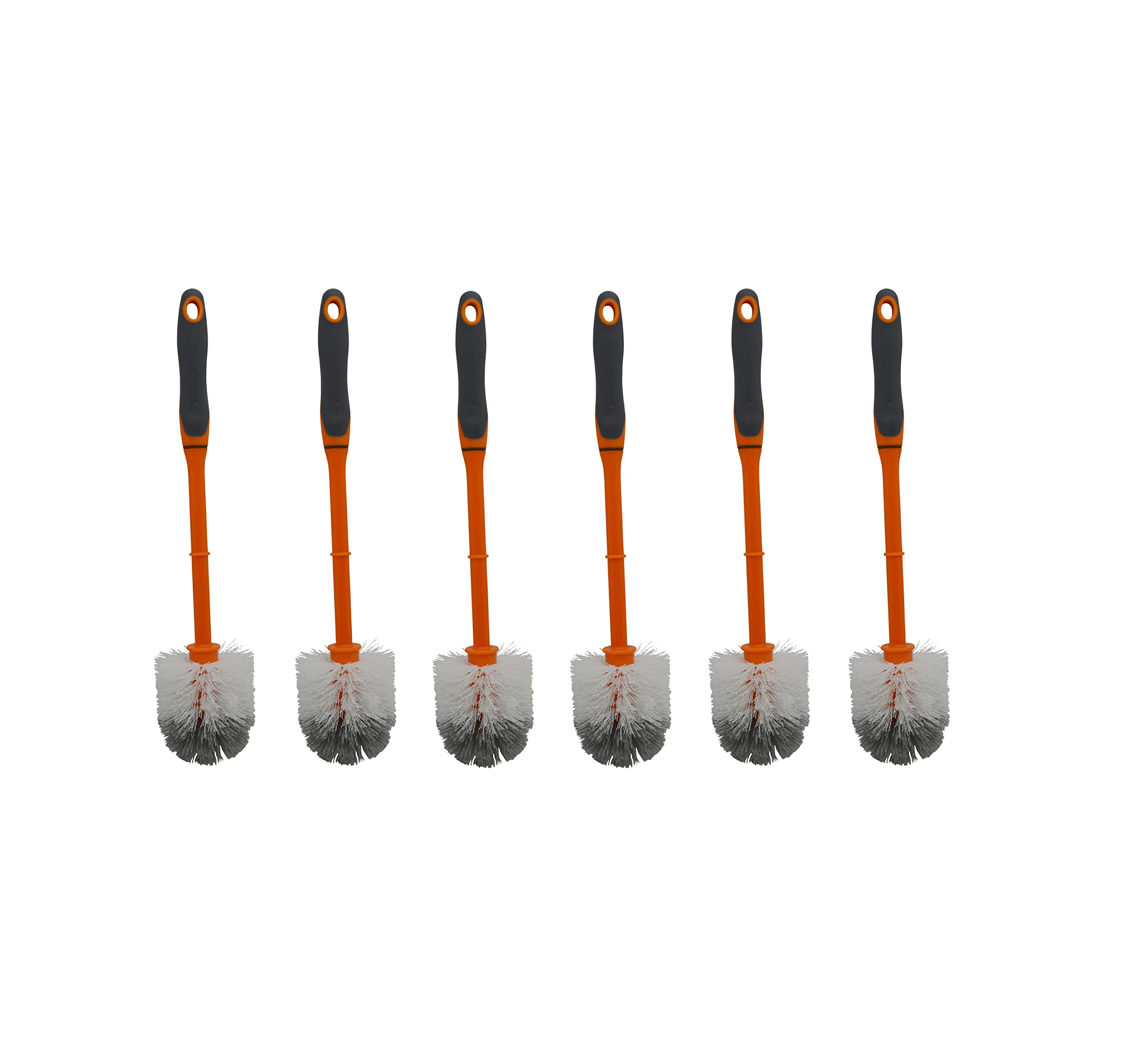 Brosse WC orange Imusa avec tête de nettoyage efficace