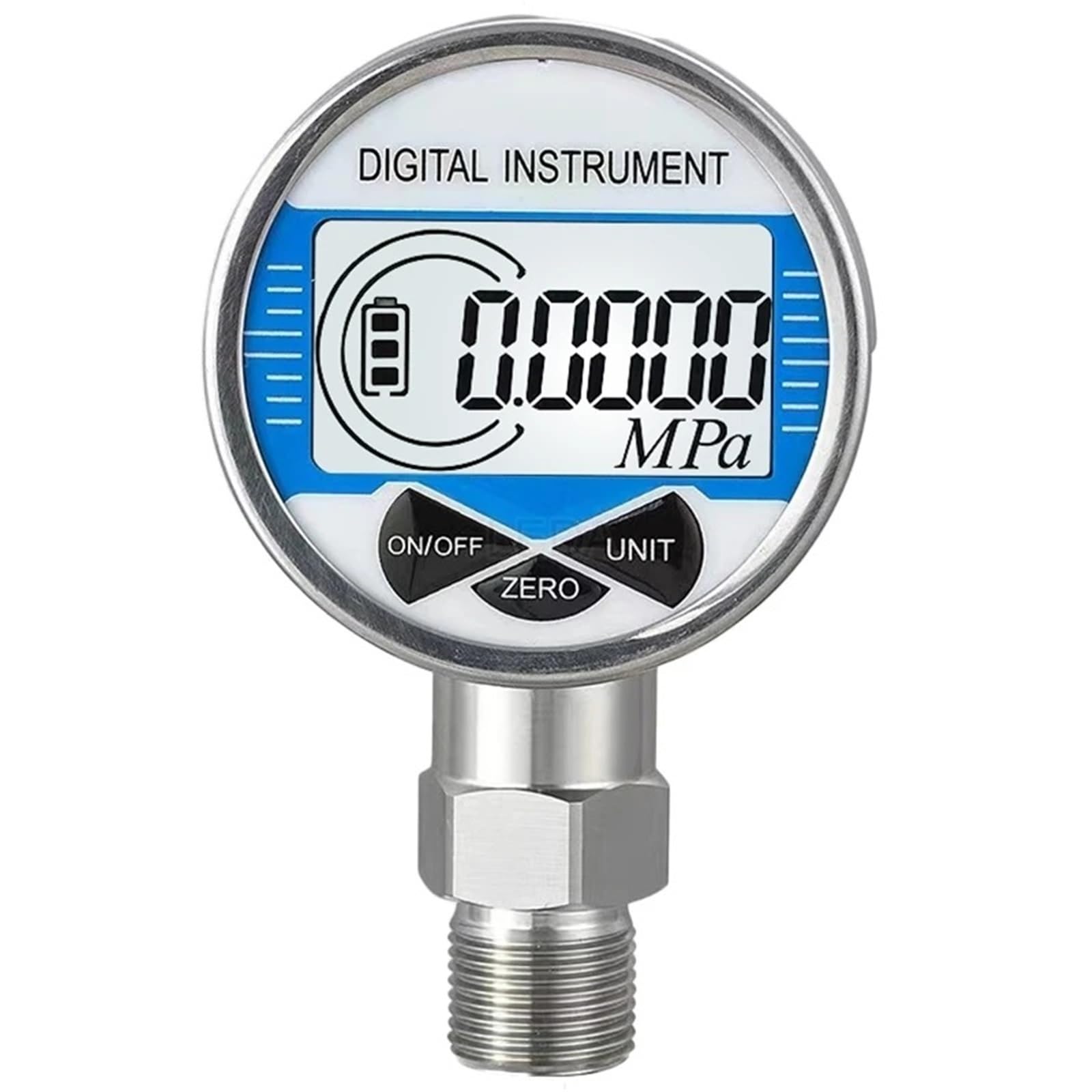 Manomètre numérique G1-2 60 mm, Haute précision, écran LCD 0,4, alimenté par Batterie, Pression d'eau Psi/Bar/Kpa (0-16 Mpa)