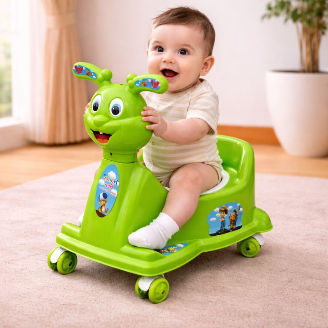 Little Pup 2-in-1 Potty Training Seat for Kids | Rabbit Potty Chair with Wheels | Baby Toilet Trainer | 6 Months–2.5 Years | Ages 6 Months to 2.5 Years, Ride-On Design-picture-14