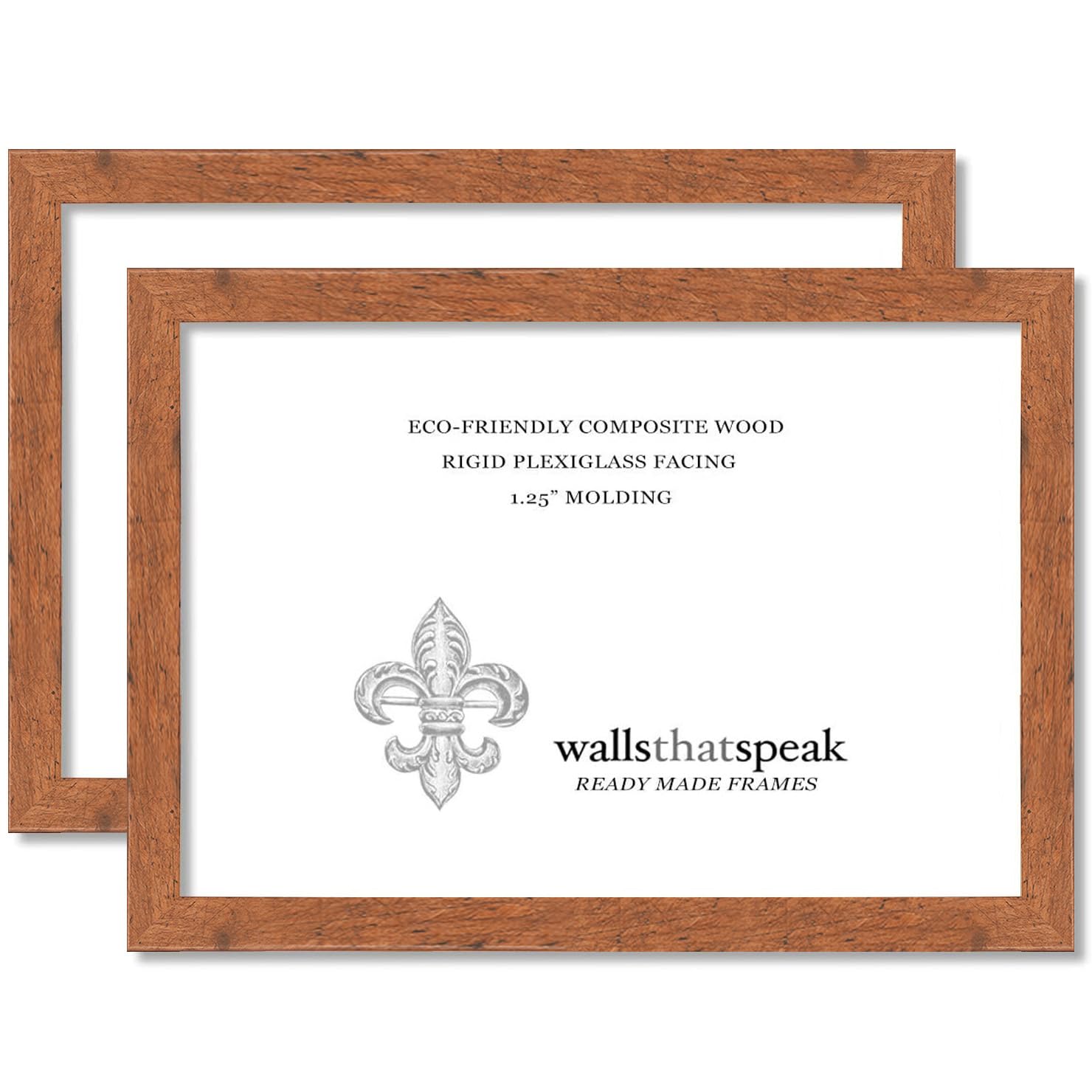 wallsthatspeak Puzzle Frame, Light Walnut Rustic Pine, 21.25x15 (2-Pack)