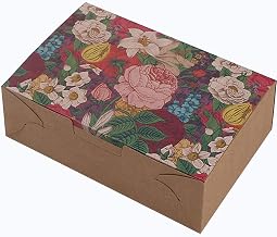 20 Pack Treat Gift Boxes, Pastry Cookie Biscuits Boxes, Decorative Homemade Baking Goods Bakery Muffins Chocolate Brownies Gift Boxes (8.3 x 5.5 x 2 Inch)
