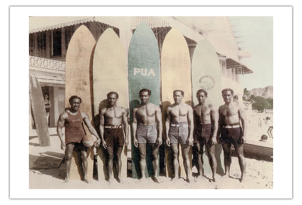 Amazon.com: Hawaiian Duke Kahanamoku & Brothers Surfboards Waikiki