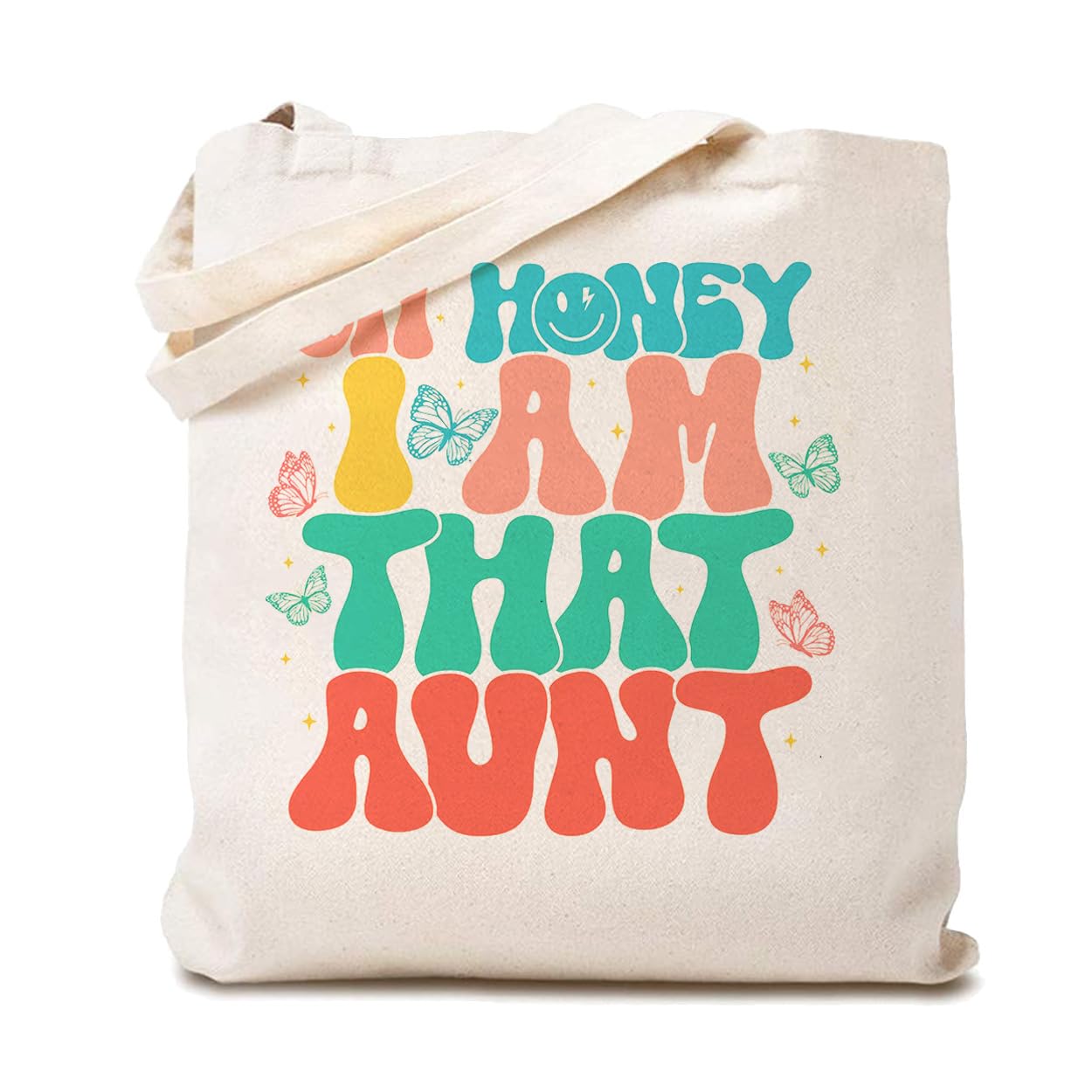 Auntie Canvas Tote Bag for Women I'm That Aun Shopping Bag Reusable Bag Eco-Friendly Bag Auntie Gifta