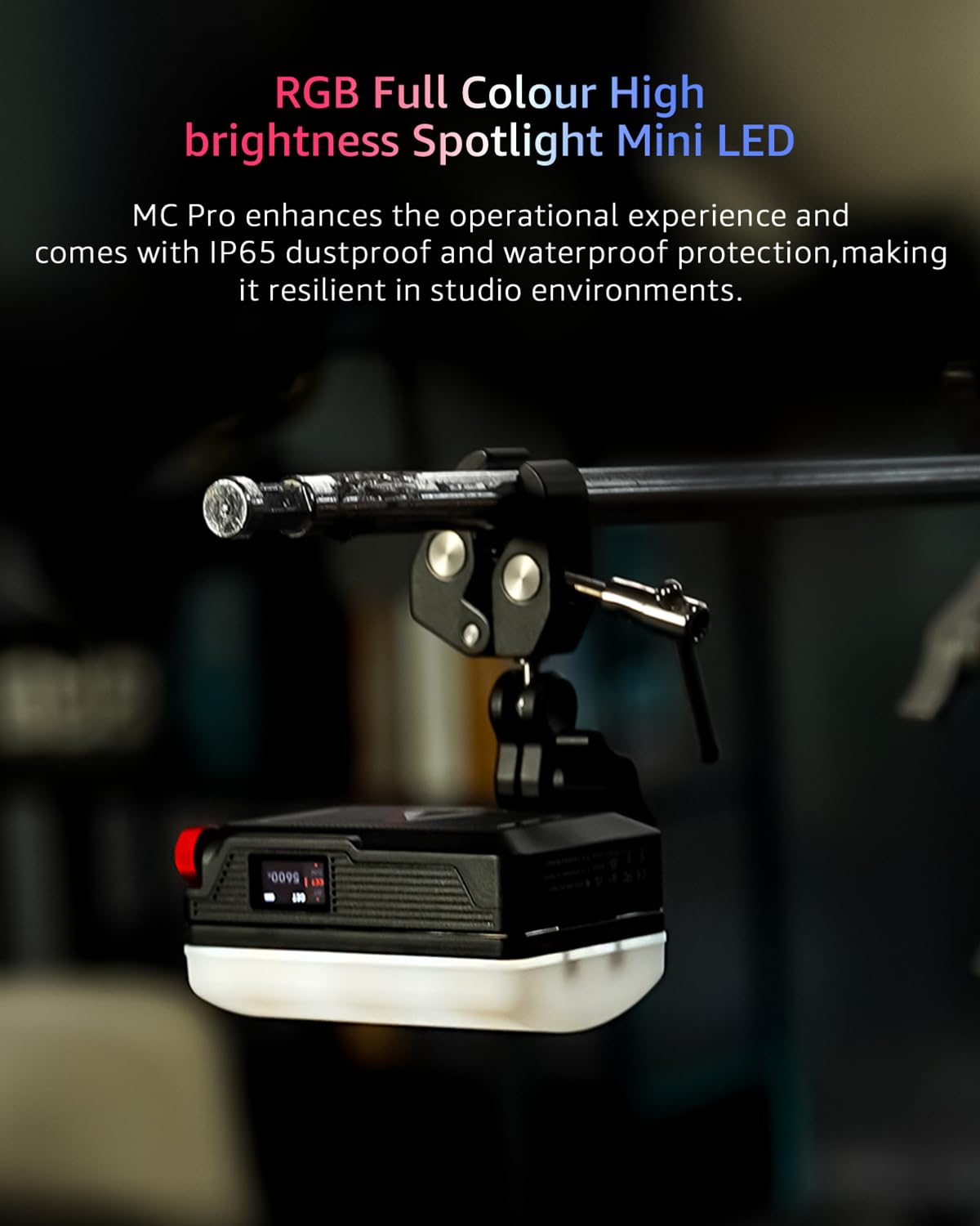 Aputure MC Pro Mini-LED-Panel-Licht - Aluminium-Gehäuse mit IP65