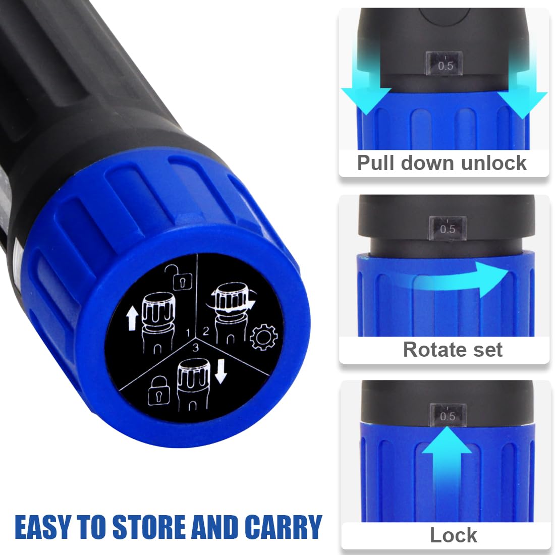 Set di cacciaviti dinamometrici da 1/4" 1-6NM, 12 pezzi Set di punte per cacciavite dinamometrico