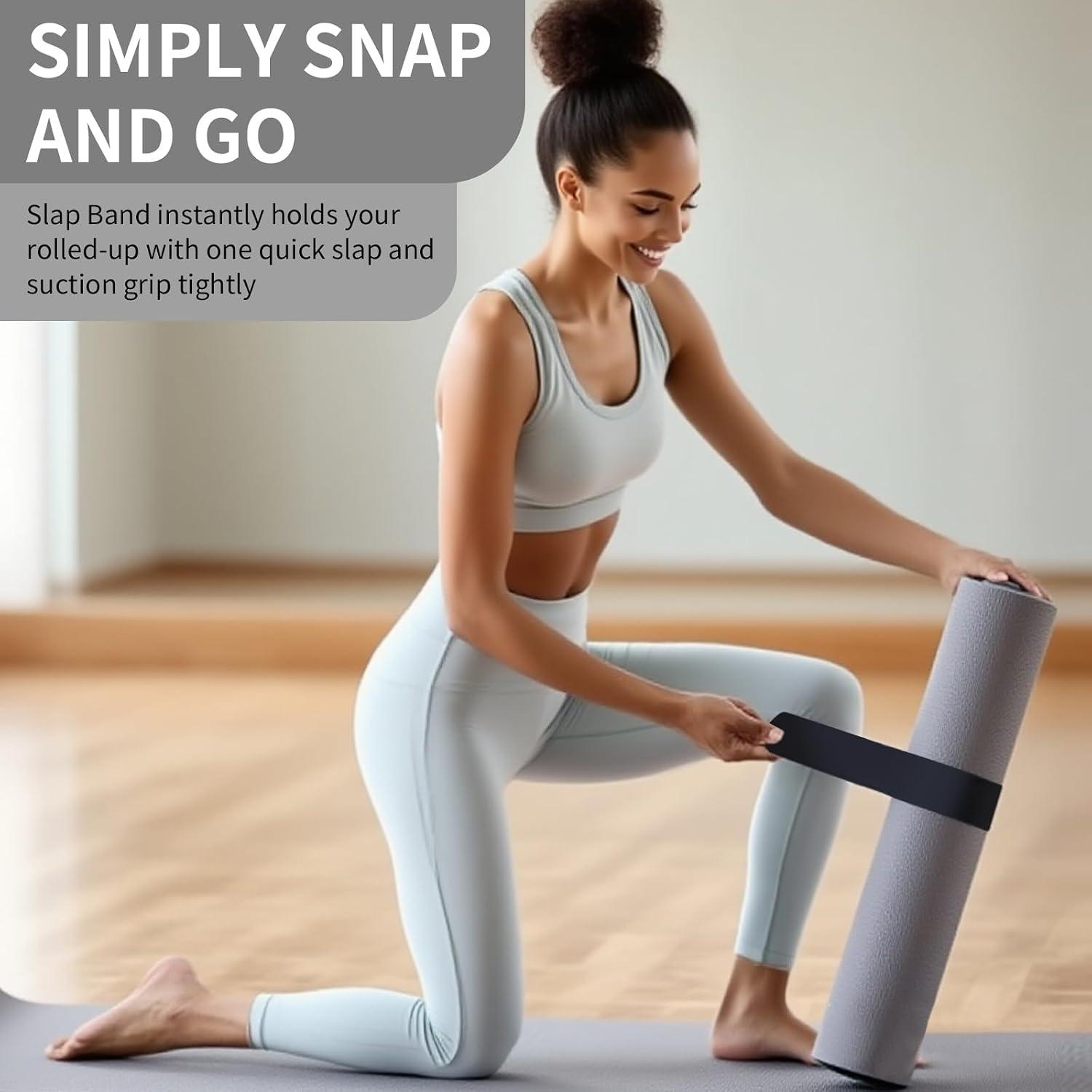 Yoga Mat Carrier Strap, Adjustable Thick Straps Sling for Carrying Large Mats, Stretching Band image 2