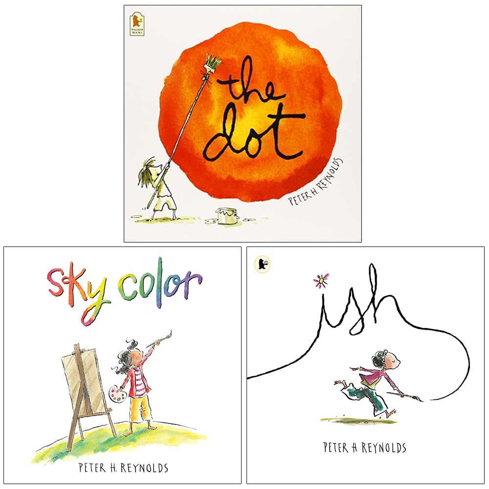 Peter H. Reynolds Creatrilogy Collection 3 Books Set (The Dot, Sky Color & Ish)