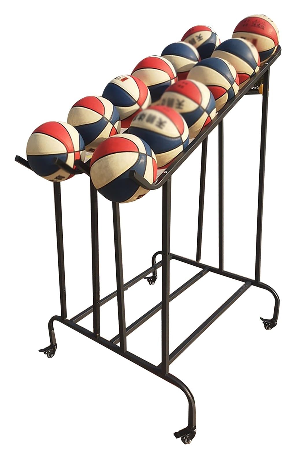Chariot de Rangement à Double rangée pour ballons de basket