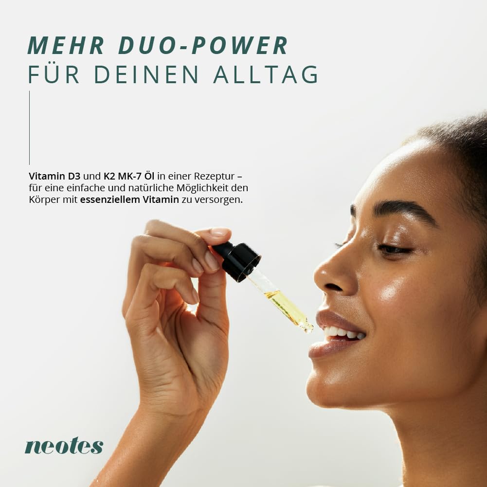 Vitamin D3/K2 MK-7 Öl – Hochdosiert 1.000 IE D3 + 20µg K2 MK-7 pro Tropfen - 3 x 1700 Tropfen / 50ml – Premium MCT Kokosöl – Vitapro Für Knochen, Immunsystem & Zellen - Vegetarisch