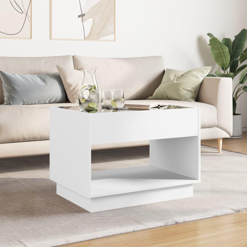 INLIFE Infinity LED Coffee Table in a living room setting