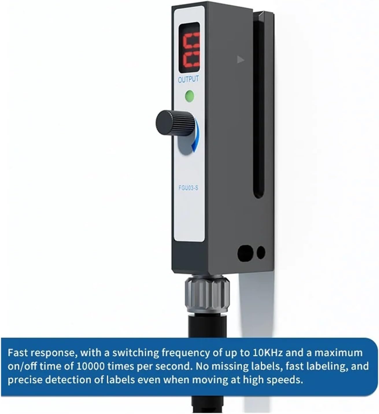 FGU03-S Labeller Dedicated Photoelectric Sensor Adhesive Labeling Machine Slot Type 3Meters Non Transparent Label Sensor