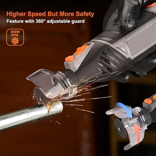 Miniatura 4 de DSF Kit de herramientas rotativas, motor potente mejorado de 135 W con velocidad variable, 150 accesorios de herramientas rotativas con portabrocas