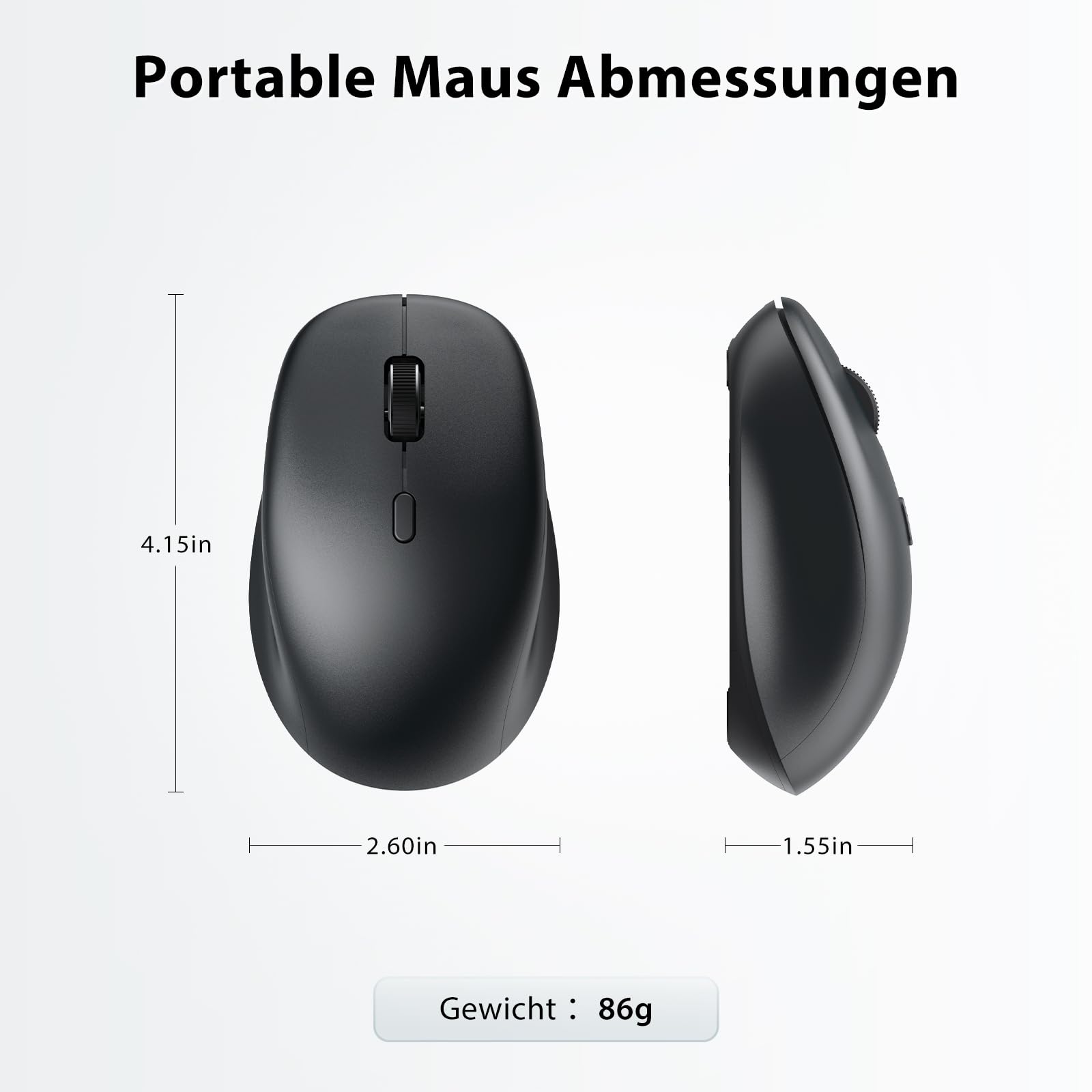 iClever Tastiera Bluetooth con mouse, set di mouse senza fili, doppia modalità ricaricabile (Bluetooth 5.0 + 2.4 G), tastiera wireless, per PC/laptop, layout QWERTZ, grigio