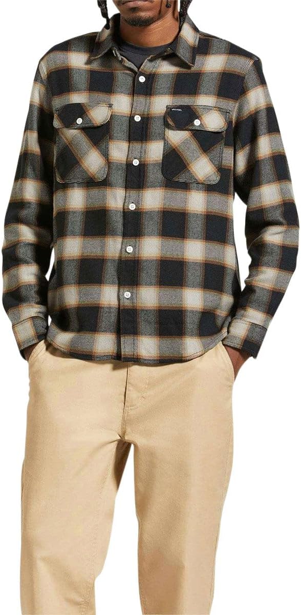 Brixton 20th Anniversary Bowery Flannel Shirt - Black/Cream