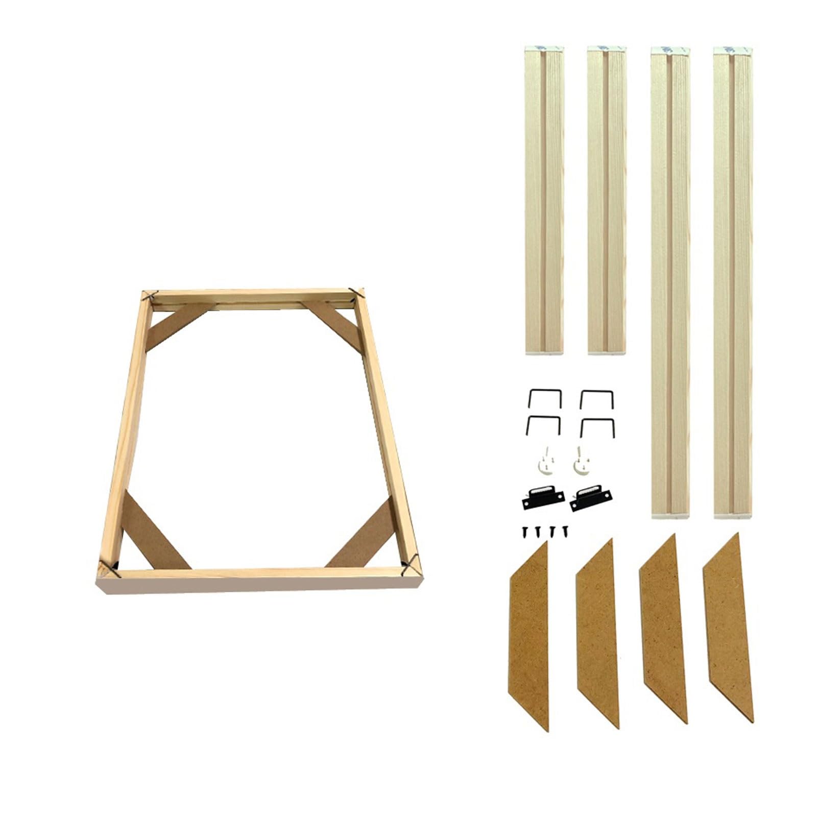 Cornice per foto in legno per quadri da parete, tela con strass, di grandi dimensioni, fai da te, cornice da parete in legno di pino composito (piccola)