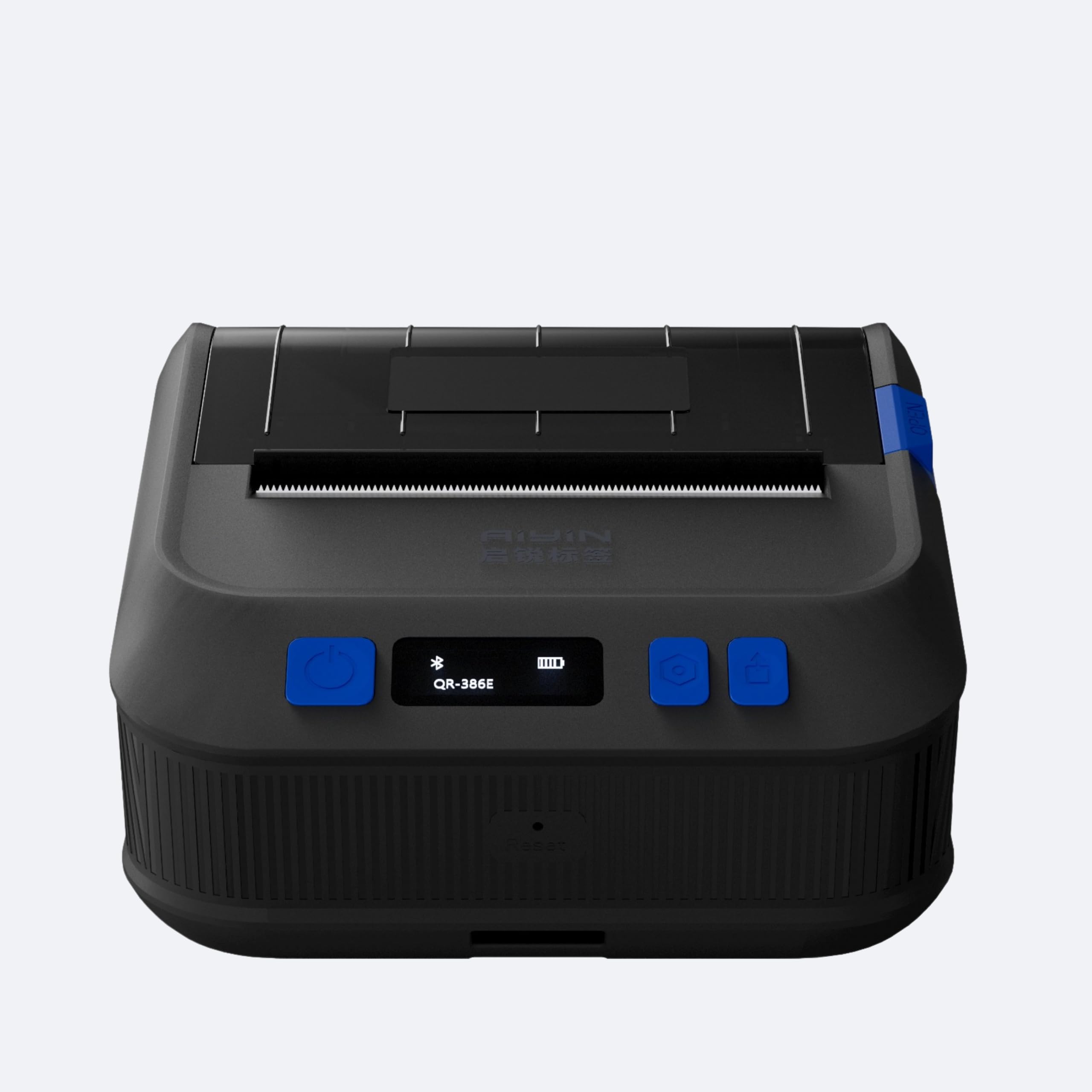 jenx aiyin mp233 mobile thermal label printer 3 inch bluetooth | rechargeable battery,all app compatible, prints 3x4 labels, portable design, for logistics & retail