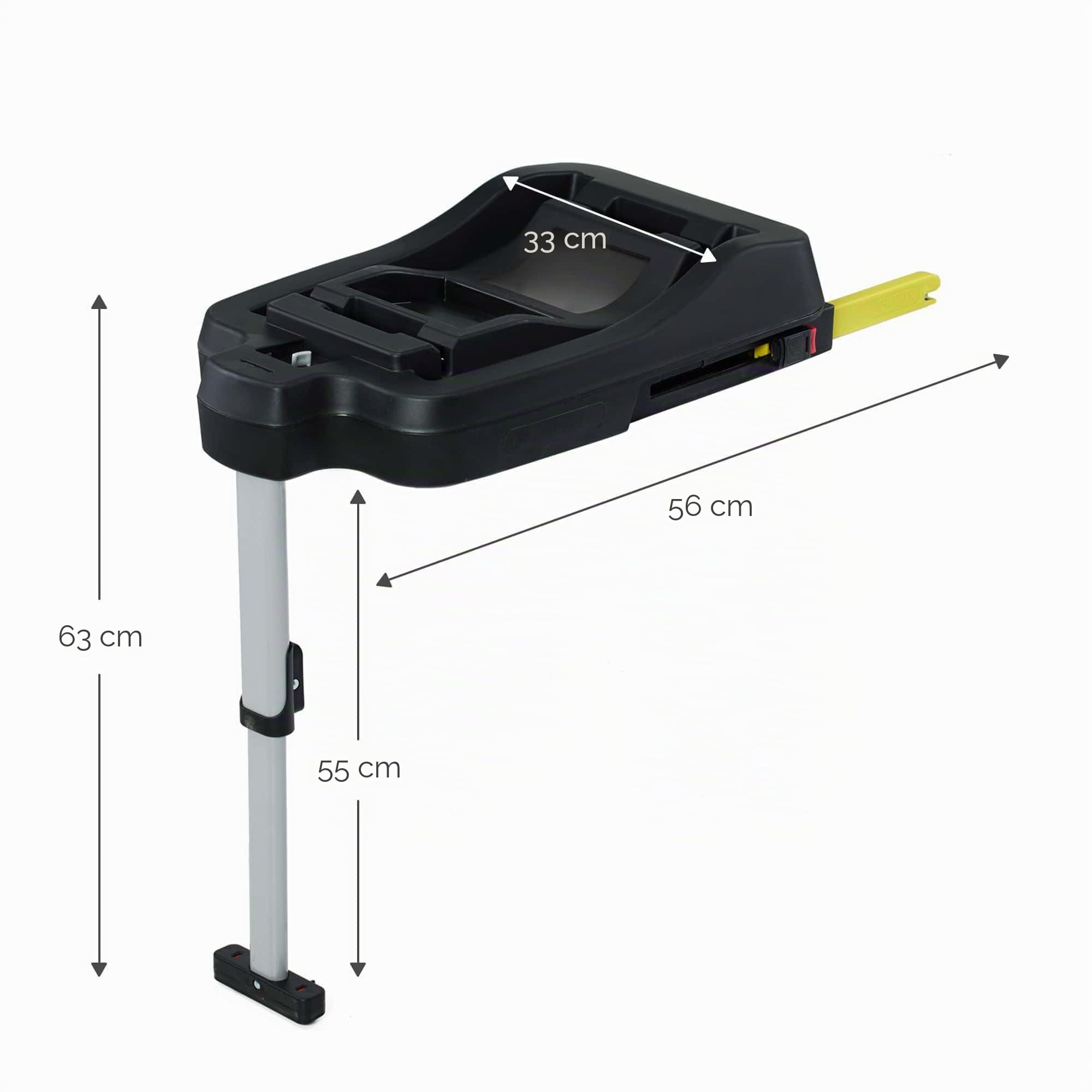 Kinderkraft Mink FX - Base per seggiolino auto, base Isofix, compatibile con Mink PRO i-Size 40-75 cm, installazione rapida, indicatori di installazione corretti, nero