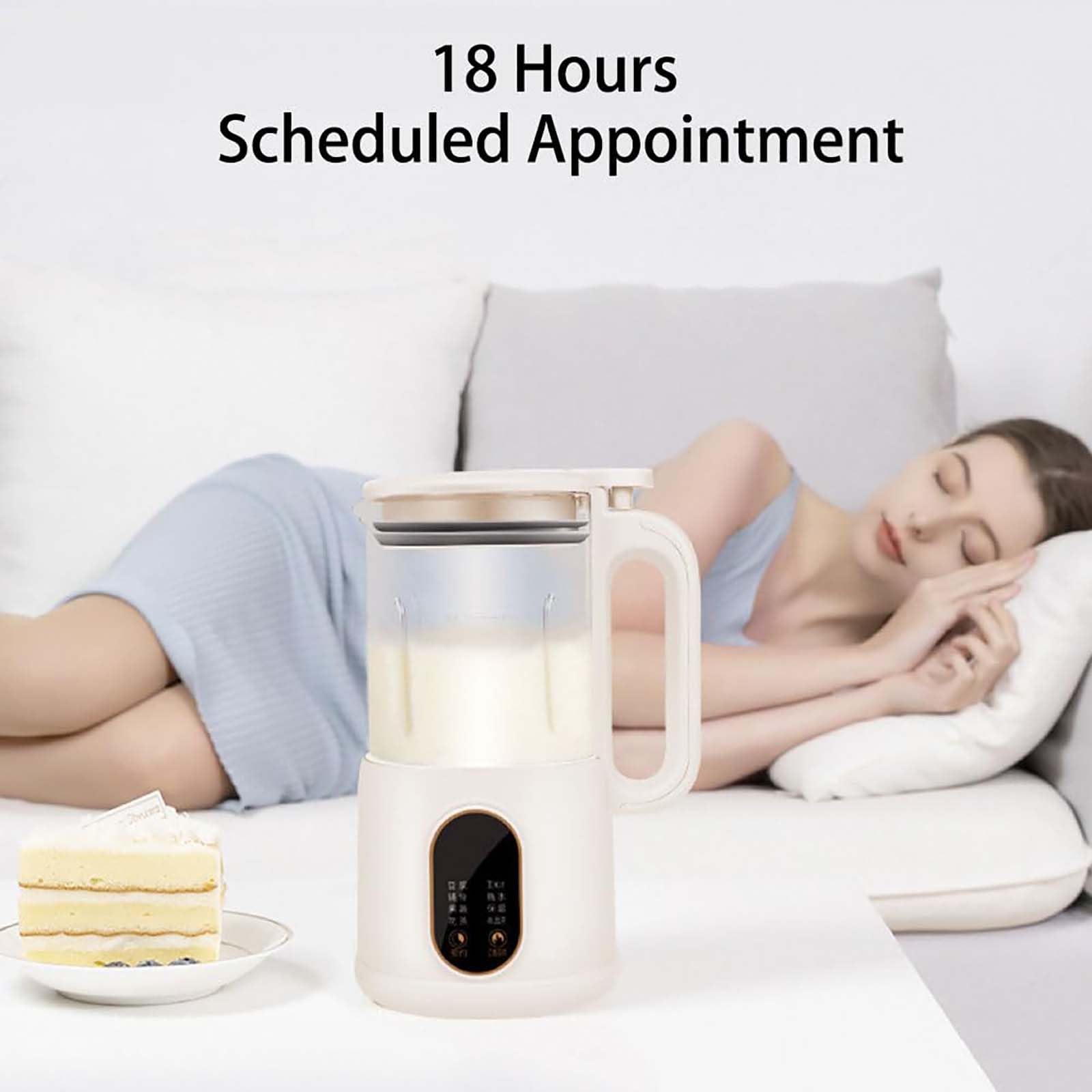 Automatyczny Blender Do Mleka Orzechowego 600ml, 400w Maszyna Do Soi Na Bazie Roślin Z Samooczyszczaniem I 18-godzinnym Timerem