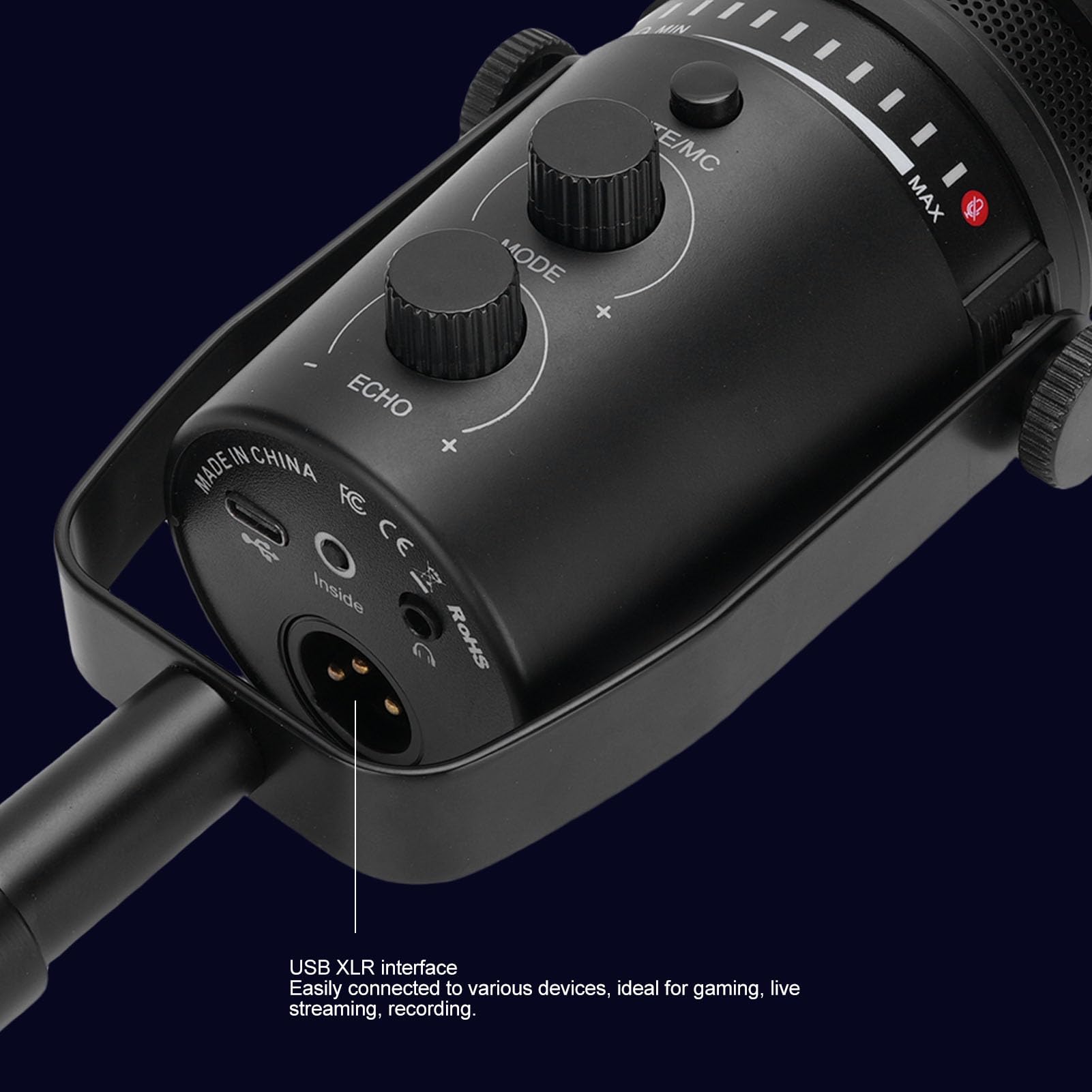 Fabater Kit Microfono e Braccio Regolabile per Registrazione Professionale e Podcasting in Home Studio, connettività USB e XLR