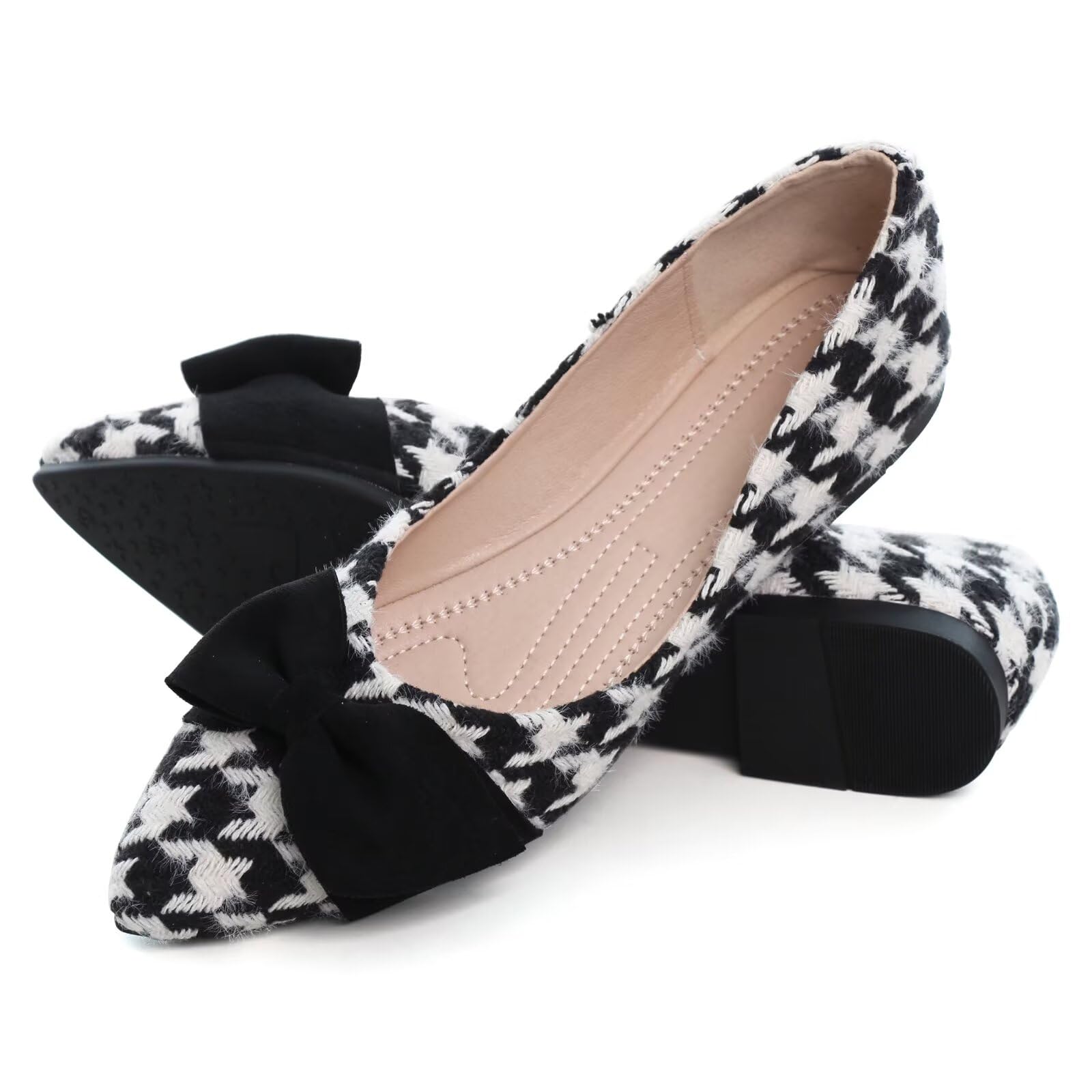 SAILING LU Ballet Flats for Womens Shoes Pointy Toe Cozy Flat Shoes Suede Comfortable Dressy Shoes Wear to Work Slip-on Moccasins