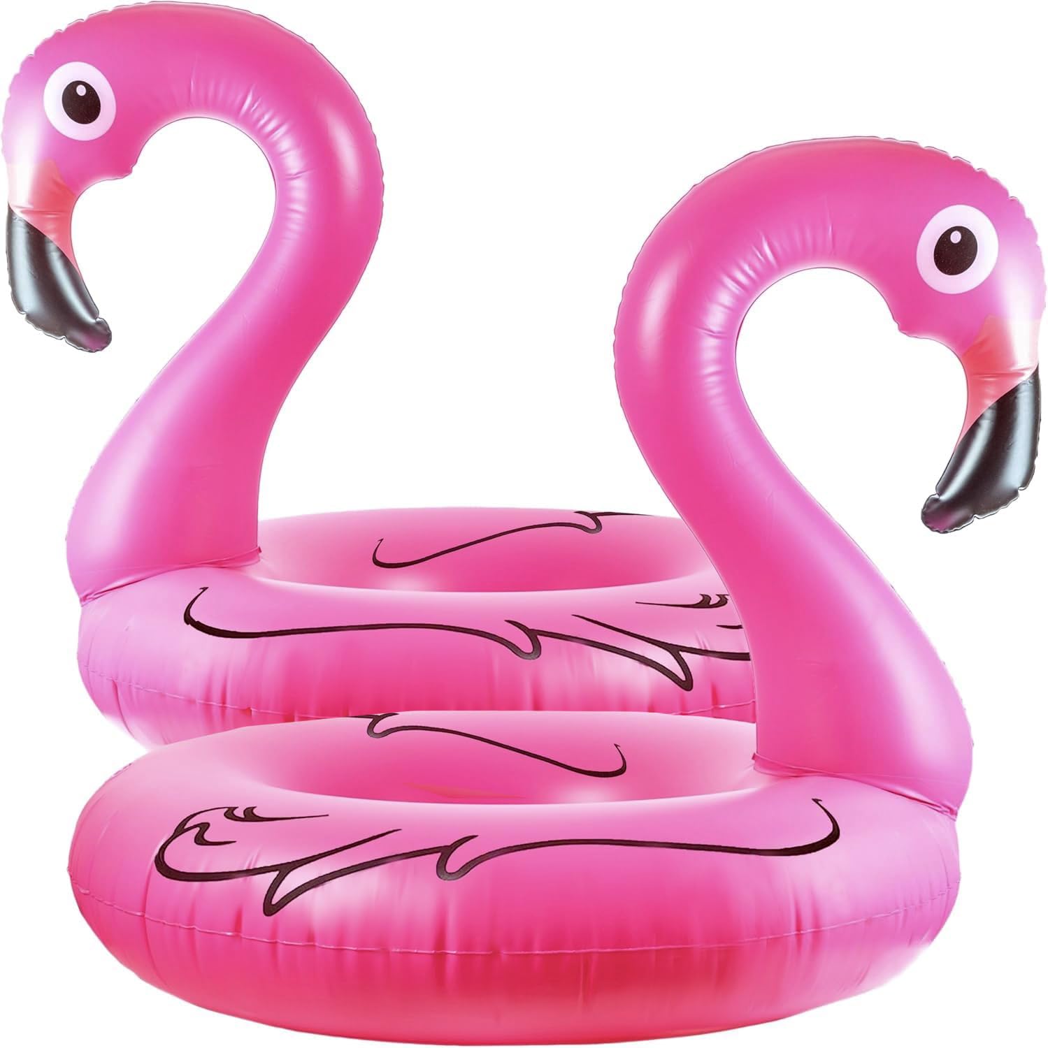 GiftExpress 48" Inflatable Flamingo Pool Float, Swim Party Toys, Fun Beach Floaties, Summer Pool Lilo Lounger for Adults & Kids, Pool Party Favor