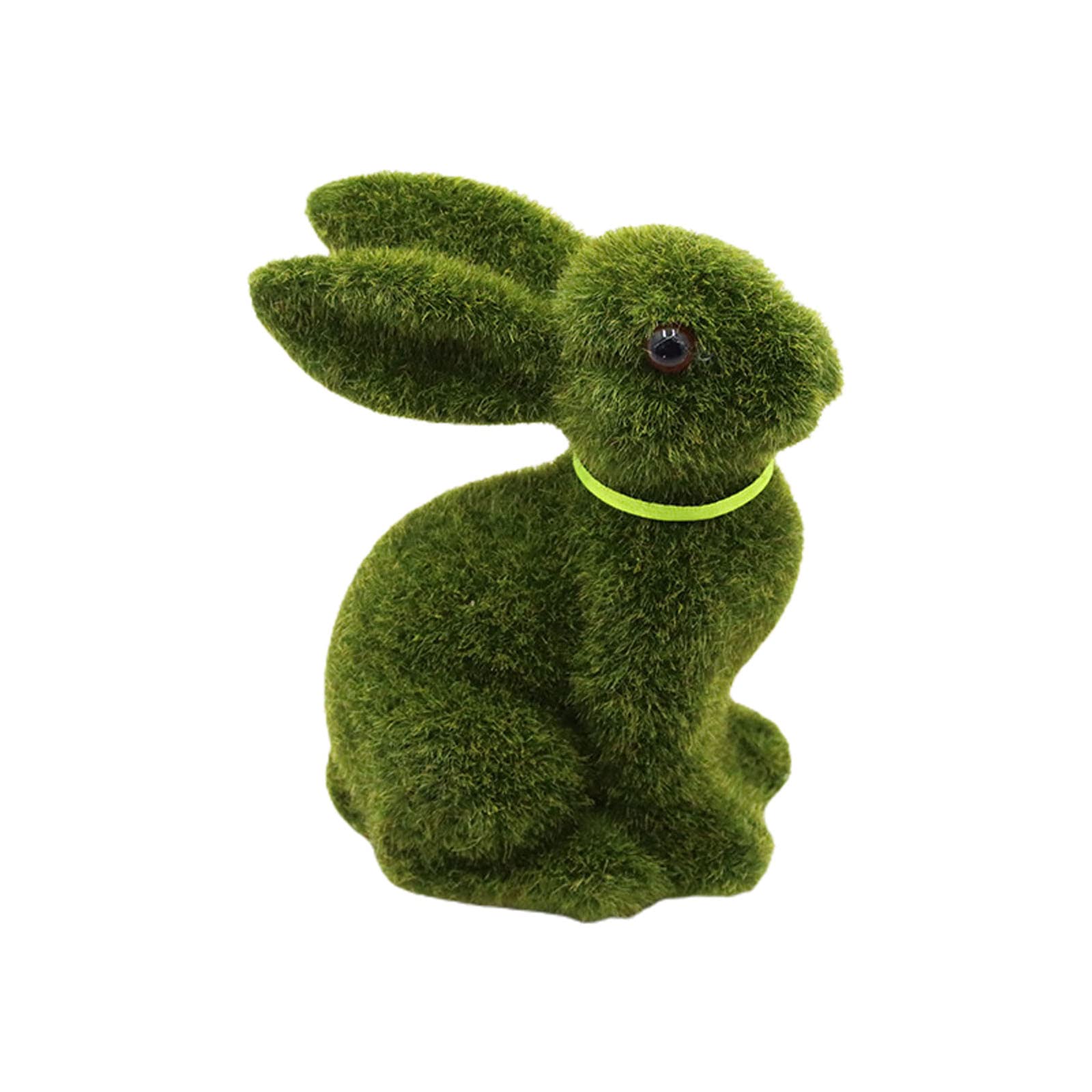 Hsioluted Moss Spring Flocking Tabletop Ornaments Easter Figurine Decoration for Home Party Decors Ornaments