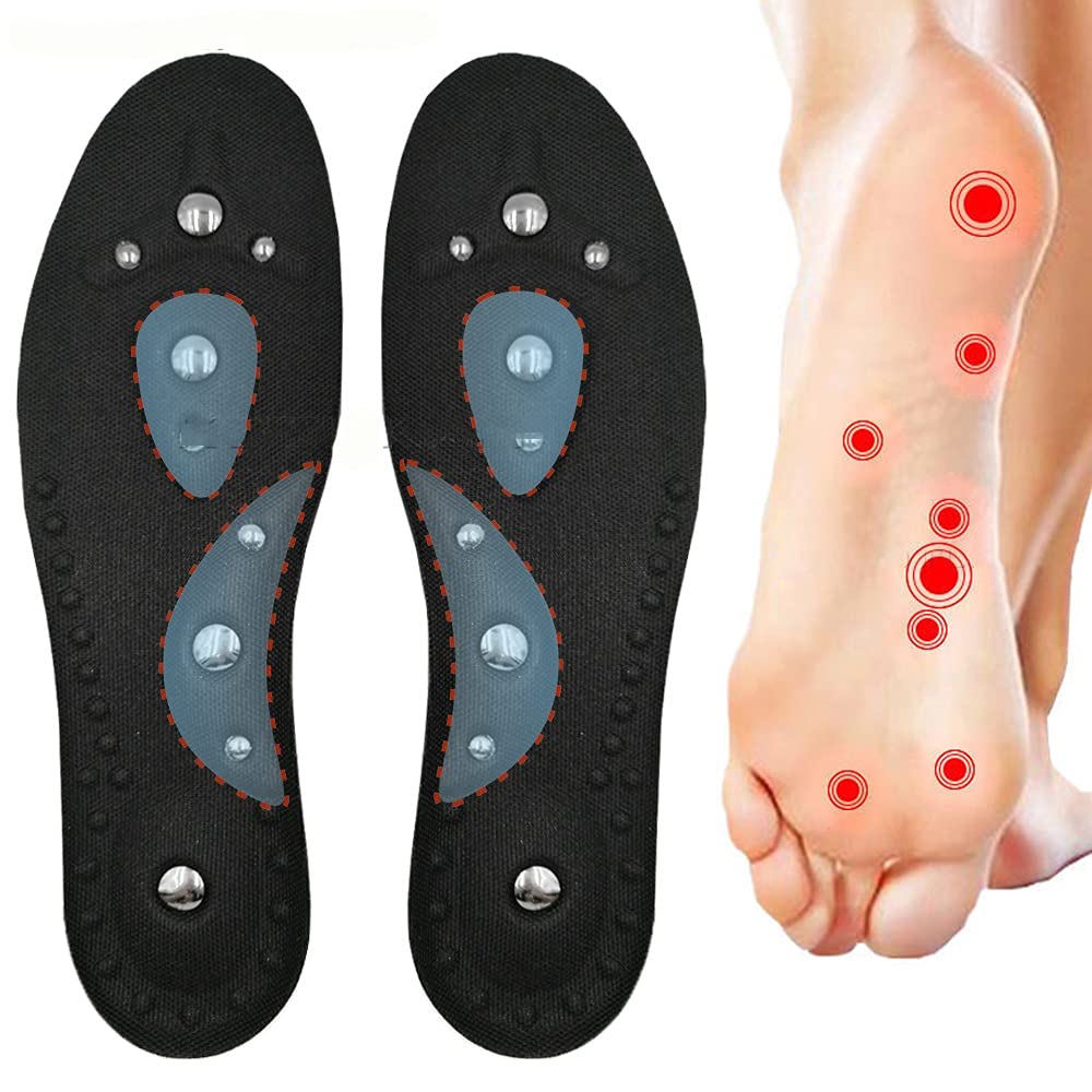 18 Magnétique Thérapie Massage Semelles Therapy Therapy Acupuncture Semelles sous-Chaussures Magnétiques Soft Soft Soft Pads Insert(S (22.5cm-25cm))