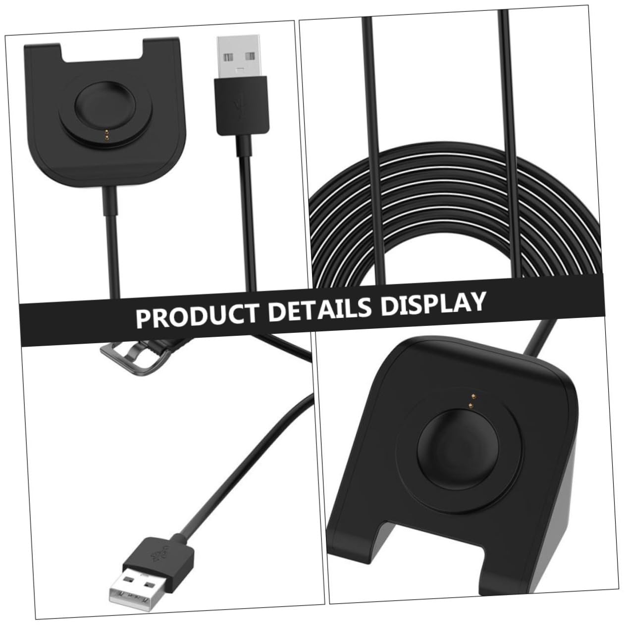 OSALADI 3pièces Chargeur USB Compatible avec Montre Connectée Gen Gen Support De Charge Pratique Et Compact pour Bureau Et Voyage