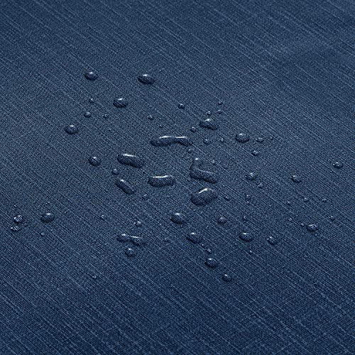 Image of NLMUVW Navy Blue Vinyl Tablecloth, Heavy Duty PVC Table Cloth 100% Waterproof Oil Proof Wipe Clean Table Cover for Kitchen Dining Picnic, 54 x 78 inch