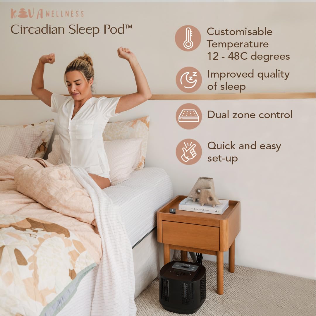 Circadian Sleep Pod - Dual Zone Temperature Control Mattress Topper -  Cooling & Heating Pad System - EMF Free Sleep Tech, Hypoallergenic, Fits  All Mattress Sizes (Single - King) (King) : Amazon.com.au: Home