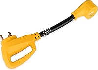 Vista 3 de Camco 12" PowerGrip Dogbone Electrical Adapter with Handle 30 amp Male to 15 amp Female (55155)