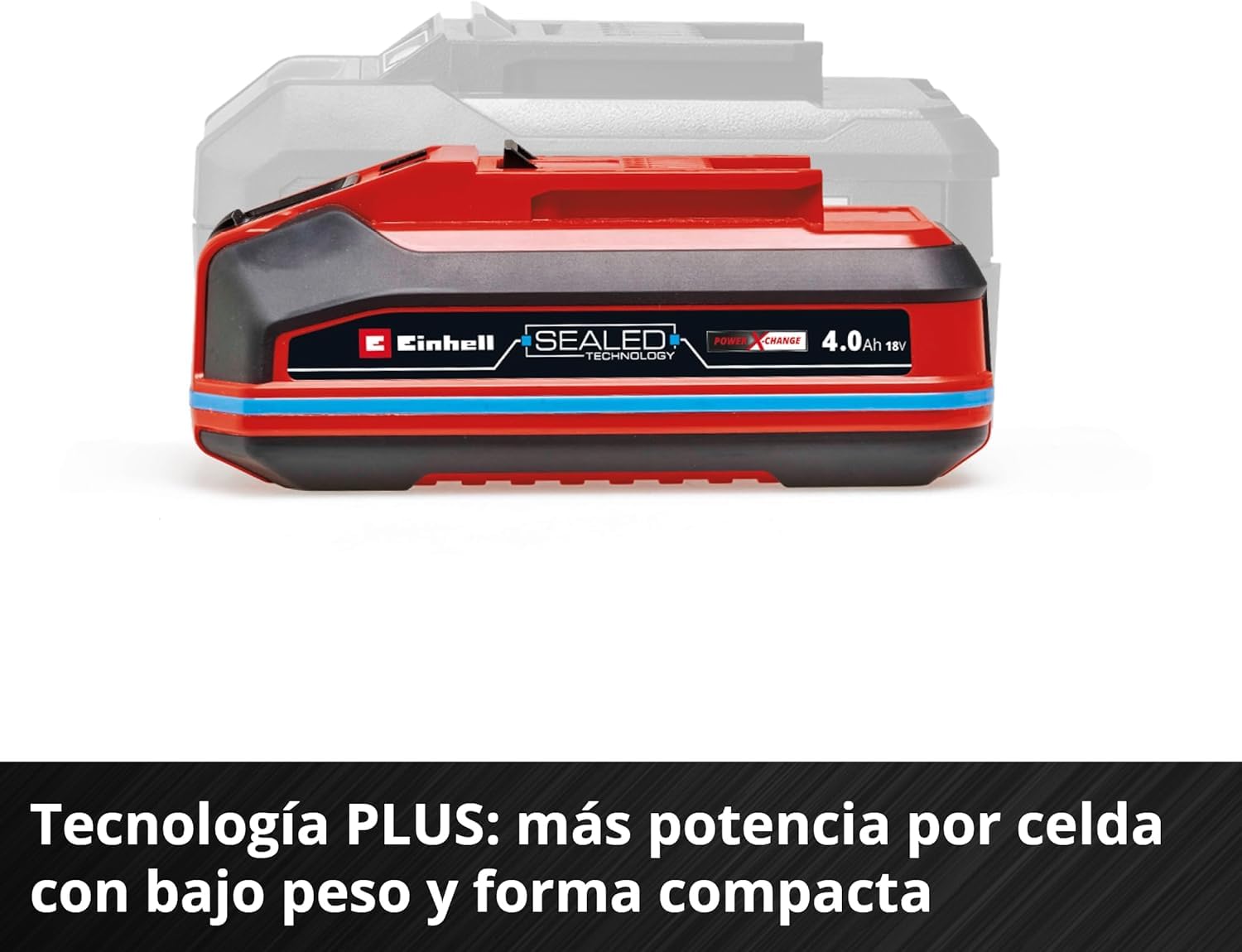 Original Einhell 18 V 4,0 Ah Sealed Power X-Change Plus (batería de 18 V, estanca al Agua y Polvo, Clase de protección IP57, de Uso Universal para Todos los aparatos Power X-Change, sin Cargador) | 900 W | PXC | impermeable al agua y al polvo | IP57 | Li-
