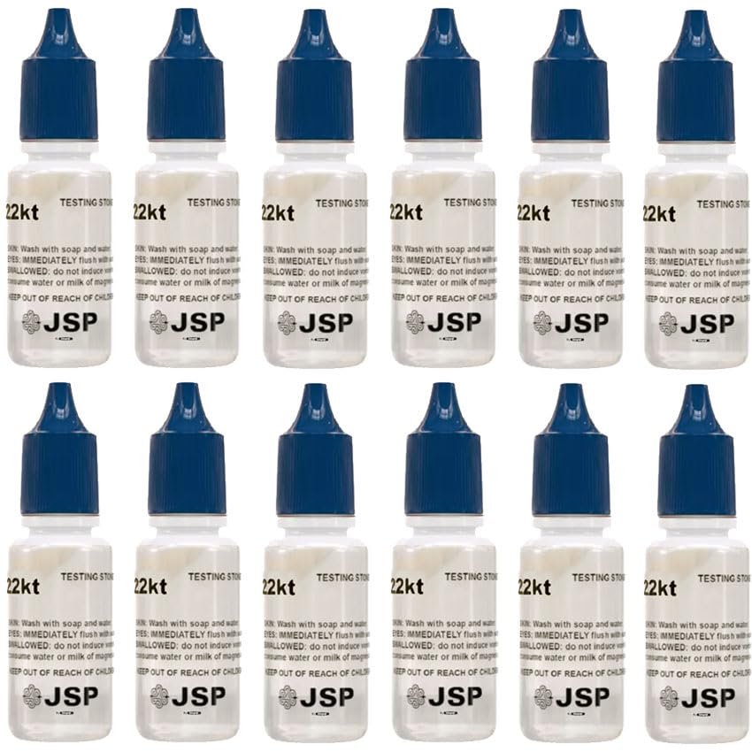 Waytest 22K Gold Testing Solution Purity Determiner Jewelry Scrap Precious Metal Made in USA 12 Bottles