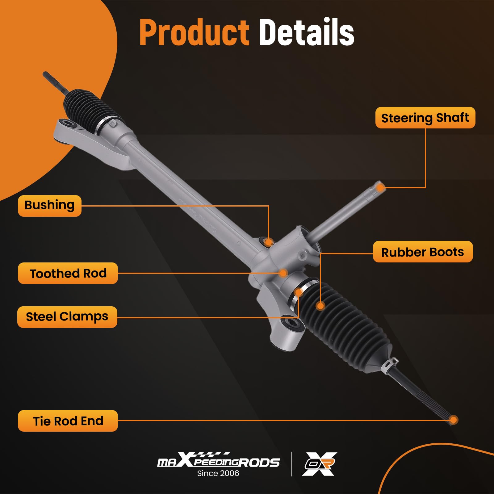 maXpeedingrods Barra de dirección para Ford Fiesta VI y Van 1.0-1.6L Gasolina/Diesel (2008-2017), 1543718, 1745237, 1836234, 8V51-3200-CE, 8V513200CH, 8V513200CJ