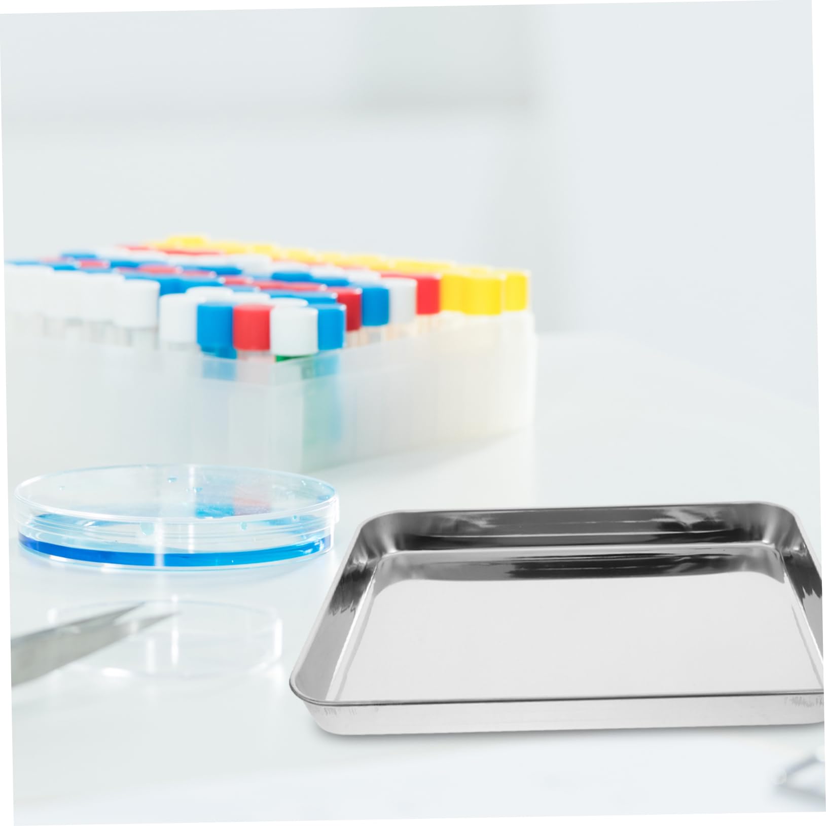Vassoio Medico Piatto in Acciaio Inox Argento 1 Pezzo