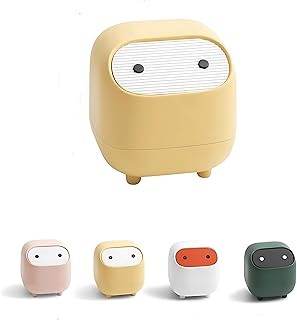 AIWE7D Small Desktop Trash Can with Lid for Desk Trash Cans Cute Mini Garbage Bin Green Press-top Wastebasket for Office Countertop Coffee Table Kitchen 0.5 Gallon