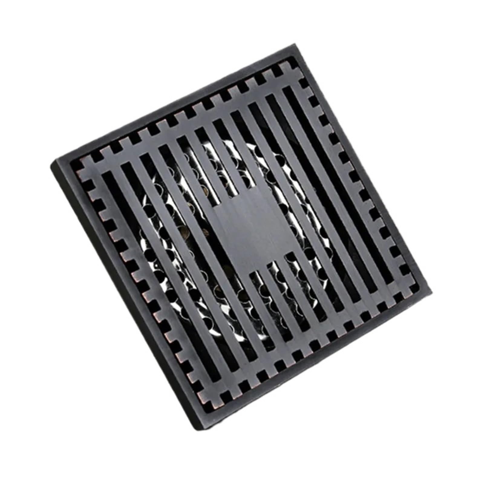 Gulley Grid Shower Drains Square Bath Floor Drain Strainer Brass Black Waste Grate Bathroom Accessorie(DL02B)