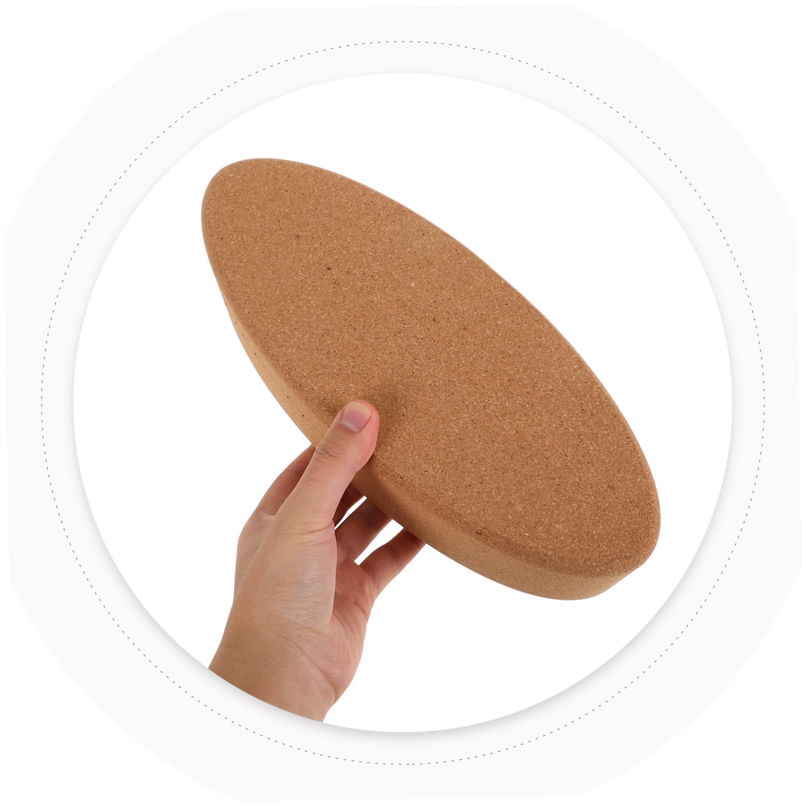 Alasum Bloque De Yoga De Corcho Ovalado Bloques De Yoga Para Estiramientos Pilates Soporte De Muñeca Entrenamiento