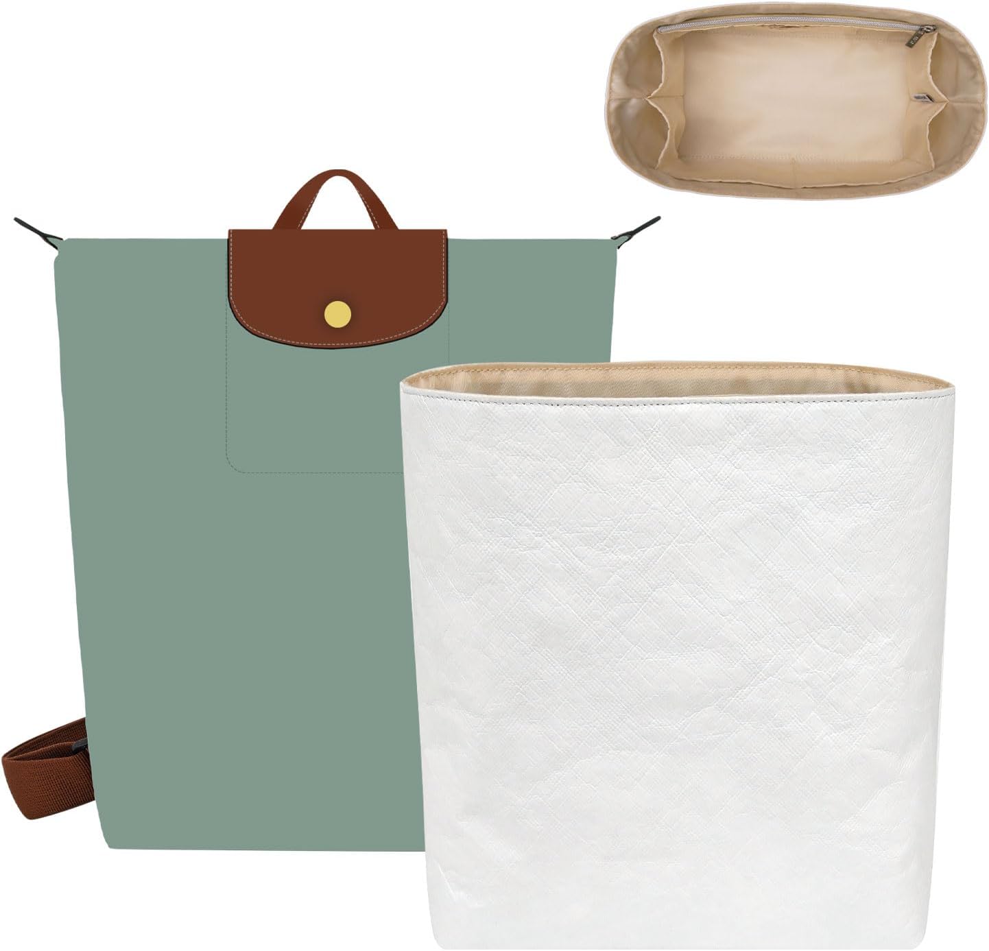 Waterproof Backpack Organizer Insert for Longchamp Le Pliage M