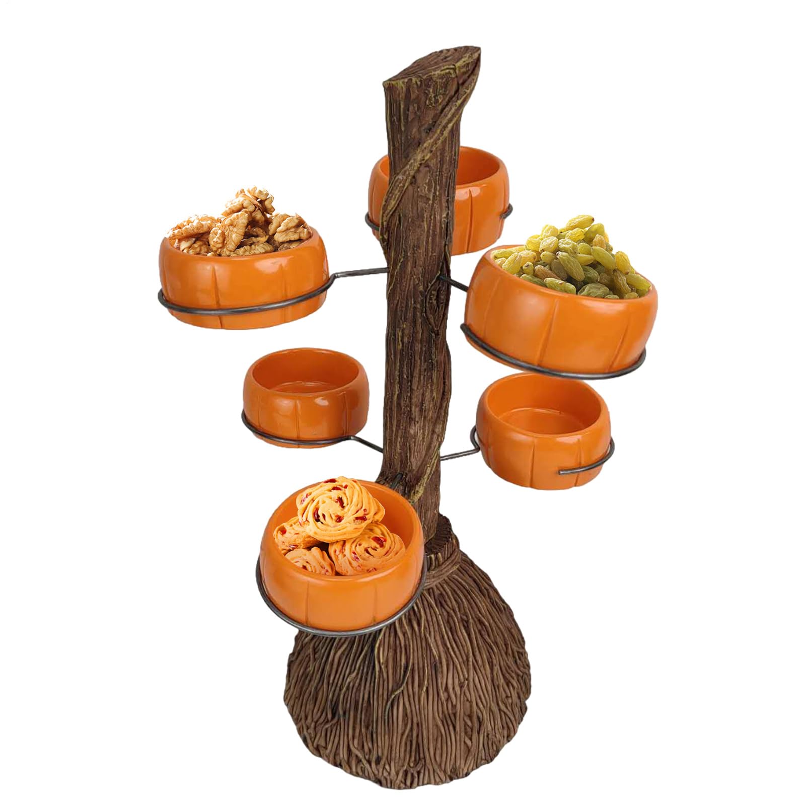 Bol de bonbons d'Halloween | Supports de bols à collation à la citrouille | Plat à friandises pour servir des collations Salade Dessert Fournitures de fête d'Halloween Décoration de la maison