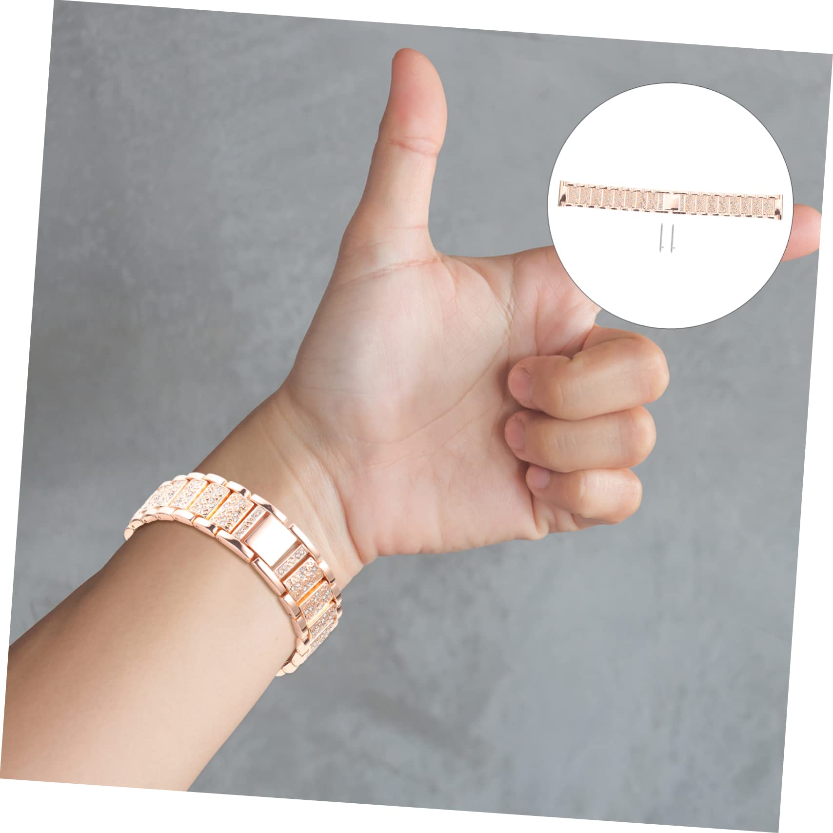 HOMSFOU Galaxywatch Bling Banda De Reloj Inteligente Correa Ajustable Relojes Inteligentes Bandas De Reloj Inteligente Correa De Reloj Bandas De Correa De Reloj Oro Rosa