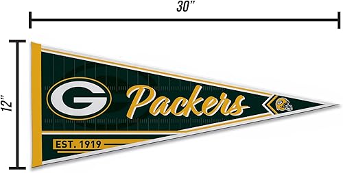 Vista 96 de Rico Industries NFL Football Classic - Banderín de fieltro de 12 x 30 pulgadas para decoración de pared, ideal para el hogar, dormitorio, decoración