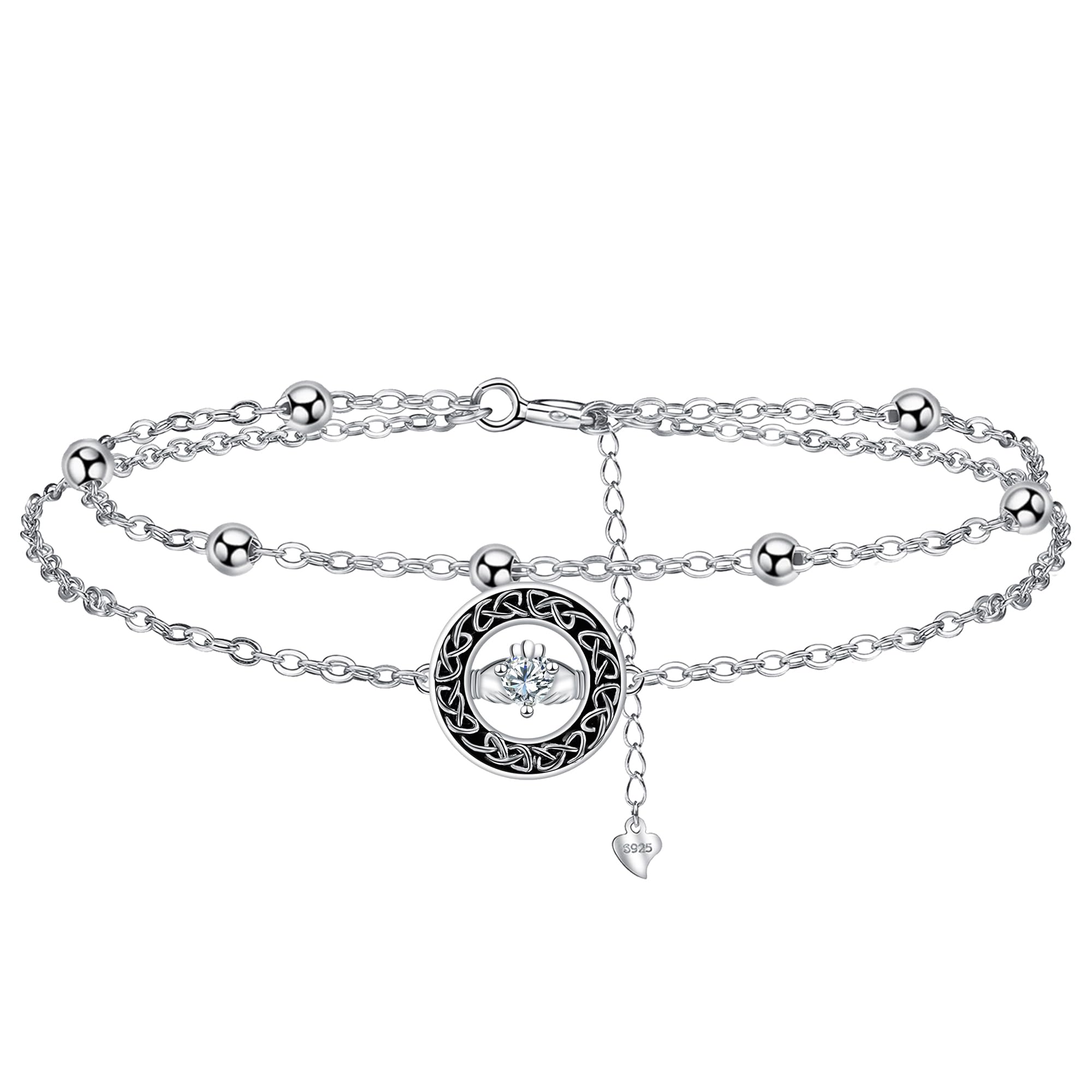 J.MUEN Damen Armbänder Silber 925, Geburtstag Muttertag Weihnachten Geschenk für Mama Ehefrau Freundin