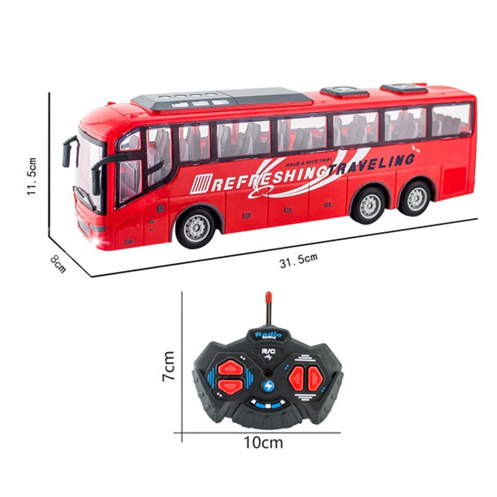 Autobus Scolaire Radiocommandé, Camion électronique, Bus Télécommandé, Idéal Comme Cadeau D'anniversaire, Rouge