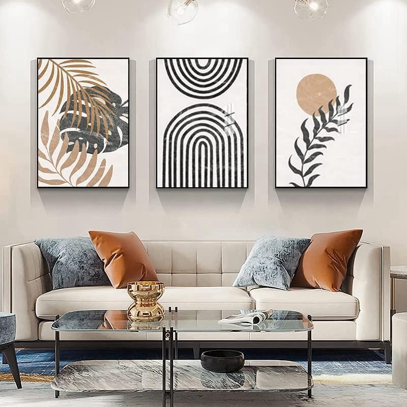 LPFNSF Modern Abstract Poster Set, Bohemian Style Home Background Wall Decoration Picture, Plant Leaf Printed…