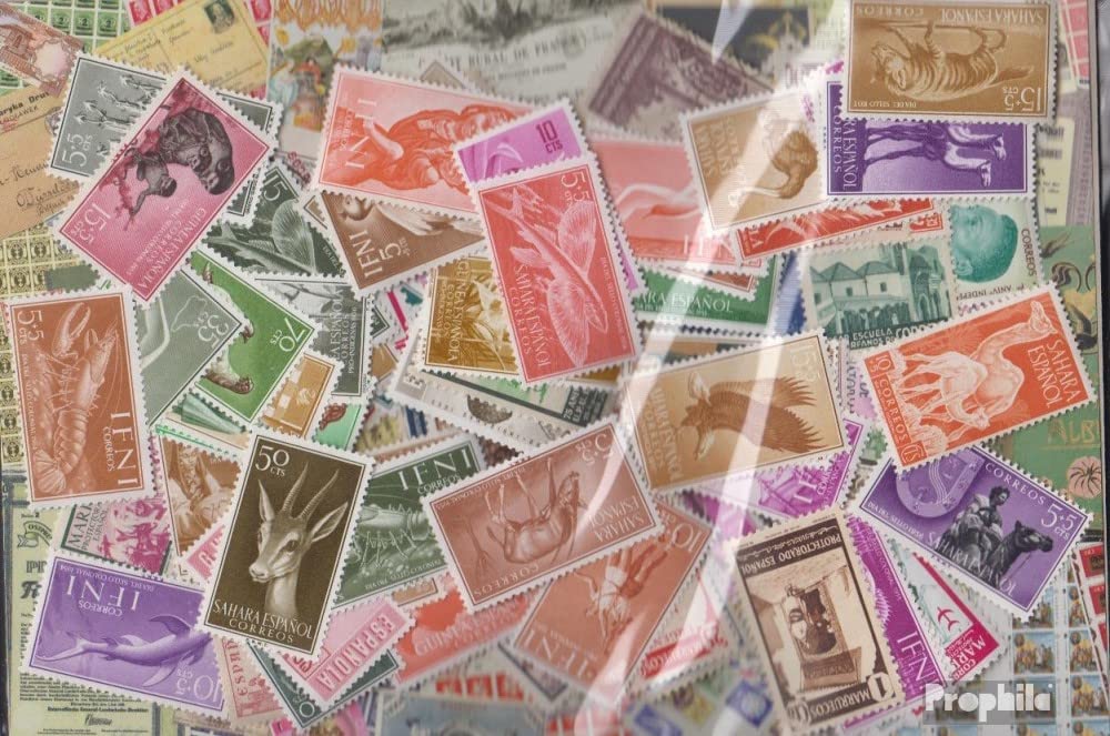 Prophila Collection Spain 100 various stamps Spanish Colonies with independent states (Stamps for collectors)