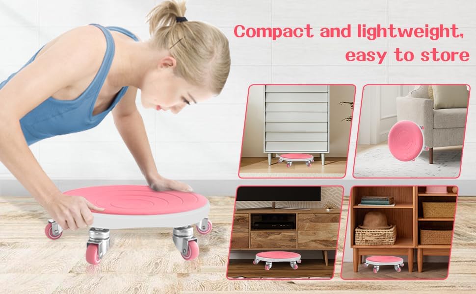 Miniatura 7 de Rodillo de abdominales de 6 ruedas, equipo de ejercicio abdominal con rodilleras, rueda de rodillo abdominal para ejercicio de núcleo, entrenamiento